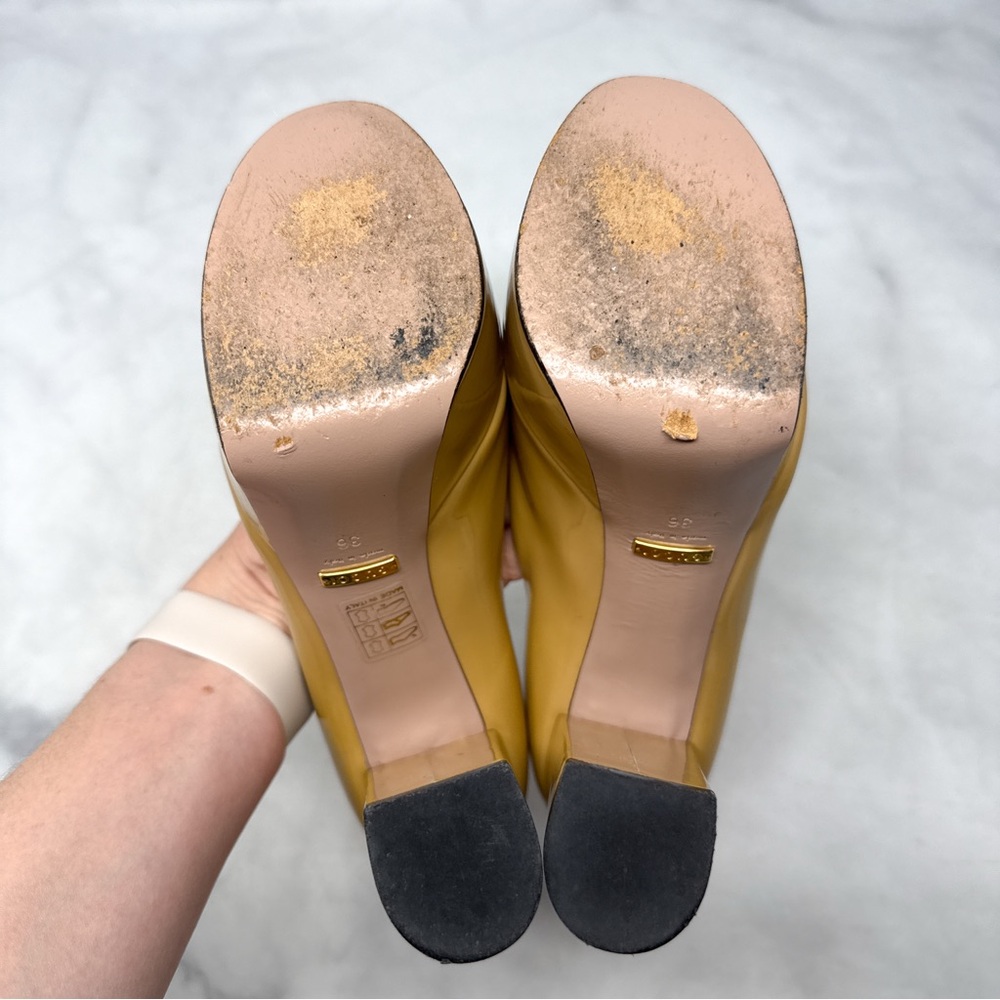 GUCCI Vintage Y2K Horsebit Patent Leather Platform Chunky Block Heel Pumps 36 - Picture 12 of 16